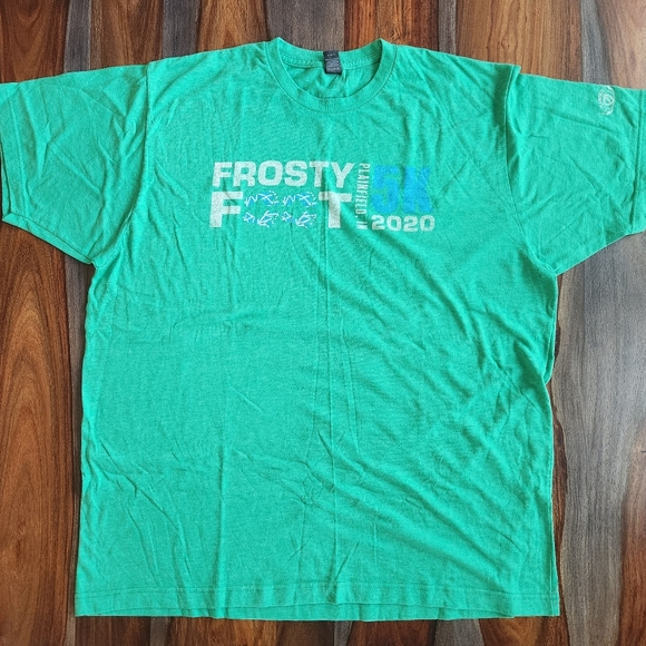 Men's T-Shirt Marathon Green Graphic XL Casual Comfortable - Picture 1 of 4
